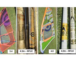 Neil Pryde Wizard 5.4 (2023); The Fly 4.8; Mast 4.3 windsurfing sail