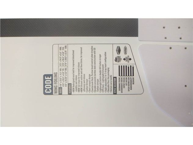 2023 Cabrinha Cabrinha Code 5'11   130 Liters - 5' 11", 130 Litres