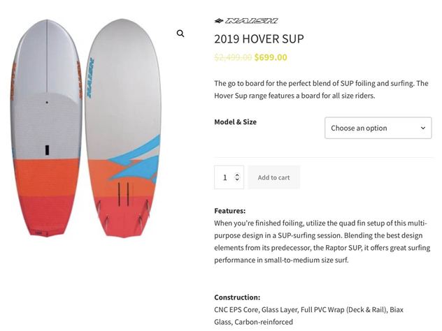 2019 Naish Hover 95