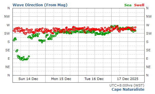 Cape Naturalist Swell Direction and Period Report