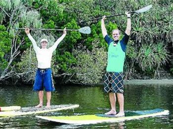 Matt Hayden (cricket fame) hits SUP - Stand Up Paddle News